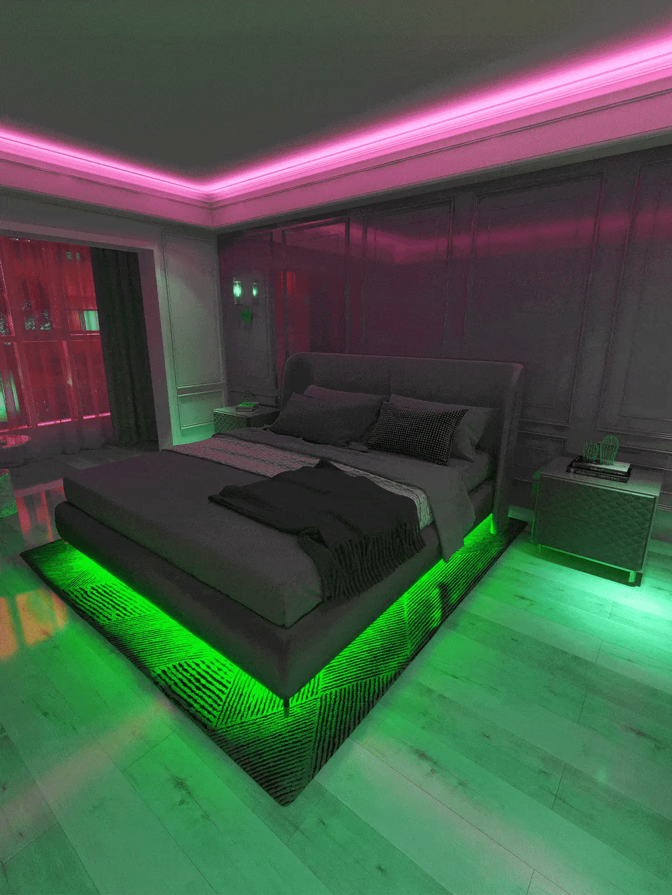 LED Strip Lights - Controlled by Remote & Smartphone