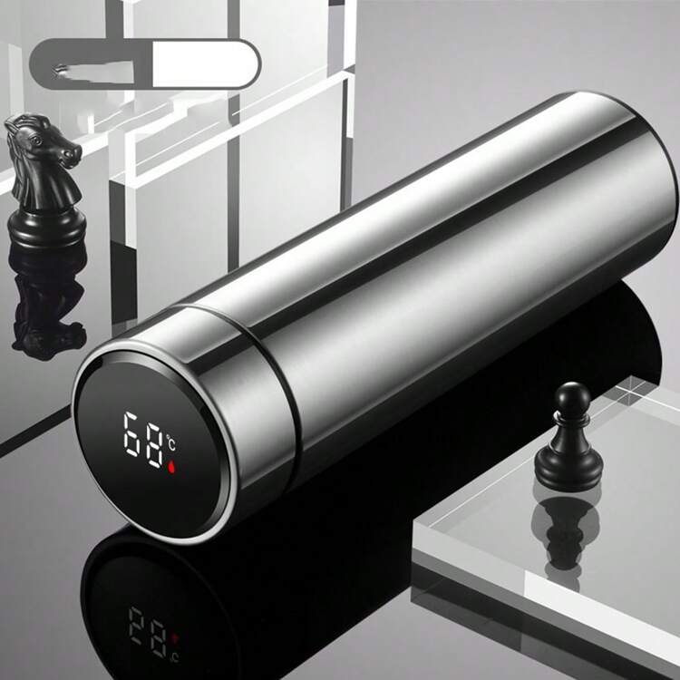500ml/16.9oz, Stainless Steel & Temperature Display Smart Vacuum Insulated Bottle