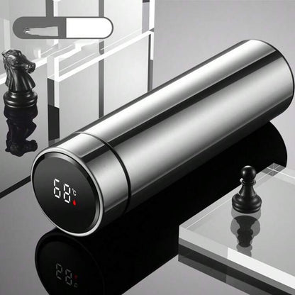 500ml/16.9oz, Stainless Steel & Temperature Display Smart Vacuum Insulated Bottle