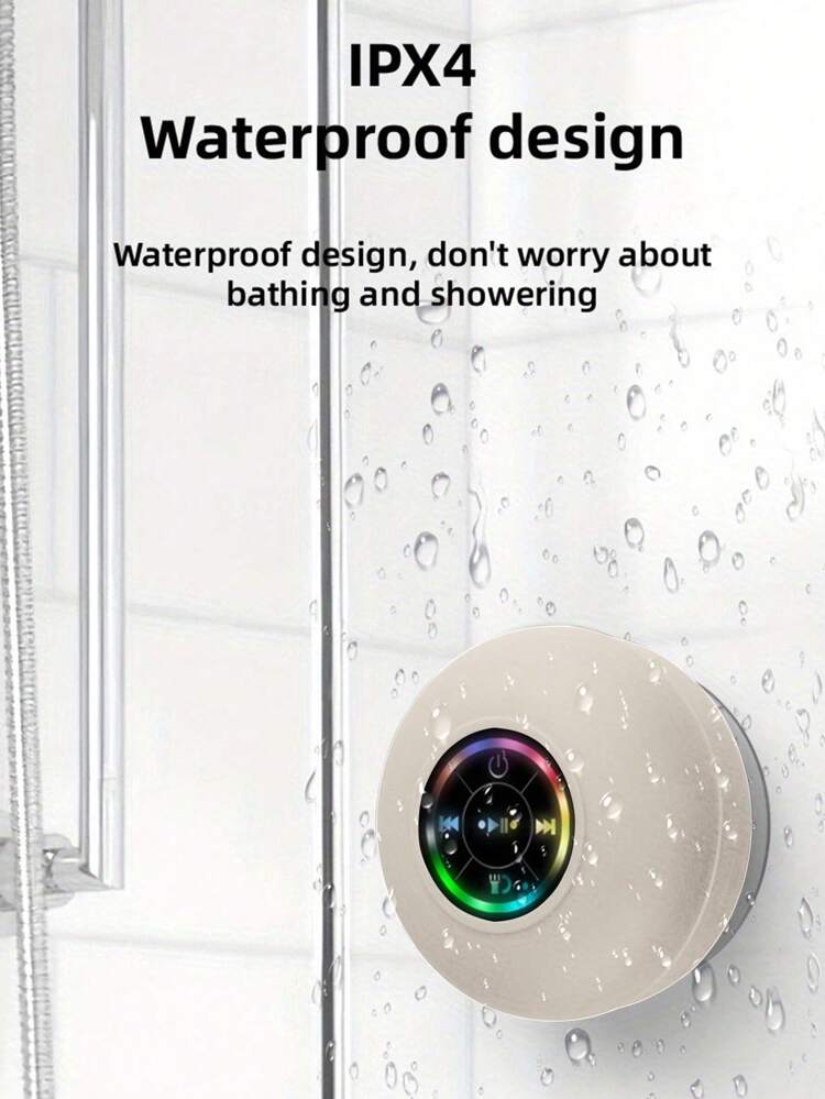 Portable & Wireless Speaker, Waterproof Speaker With Suction Cup