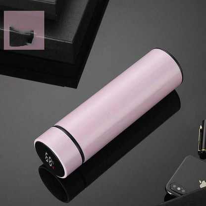 500ml/16.9oz, Stainless Steel & Temperature Display Smart Vacuum Insulated Bottle
