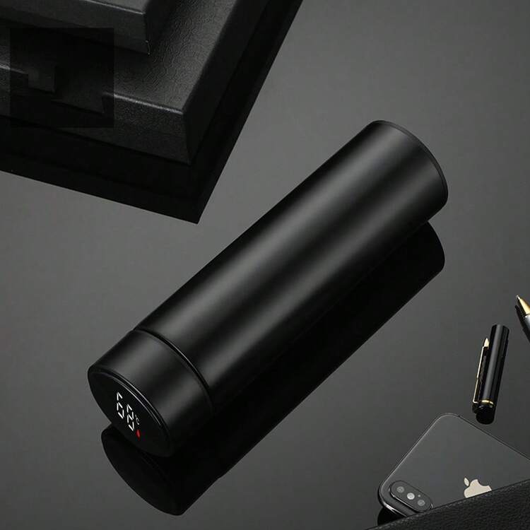 500ml/16.9oz, Stainless Steel & Temperature Display Smart Vacuum Insulated Bottle