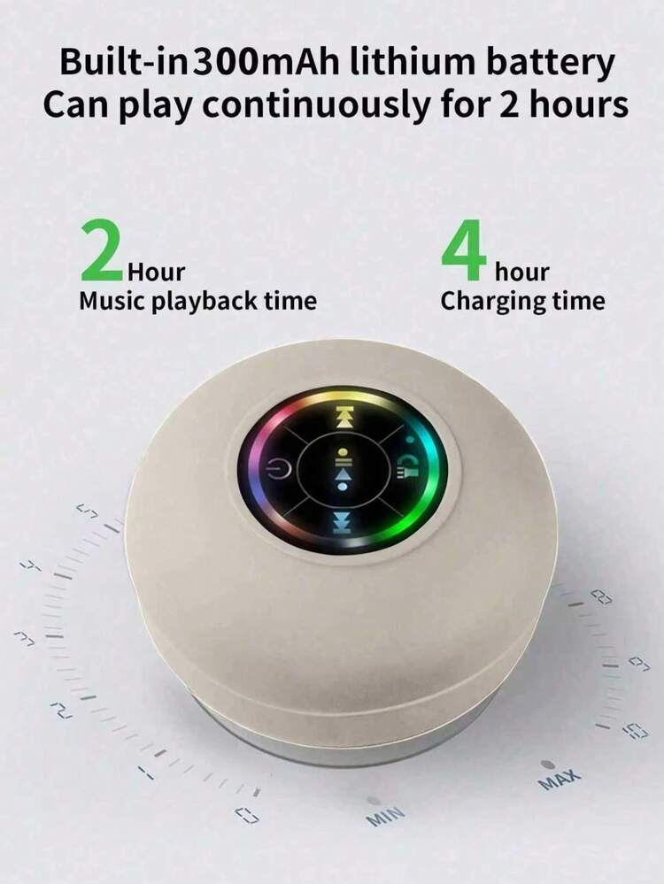 Portable & Wireless Speaker, Waterproof Speaker With Suction Cup