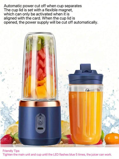 Wireless & Portable USB Charging Juicer With Six-Blade System