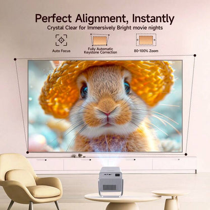 Smart Auto Focus Projector Native 1080P & Supports 8K