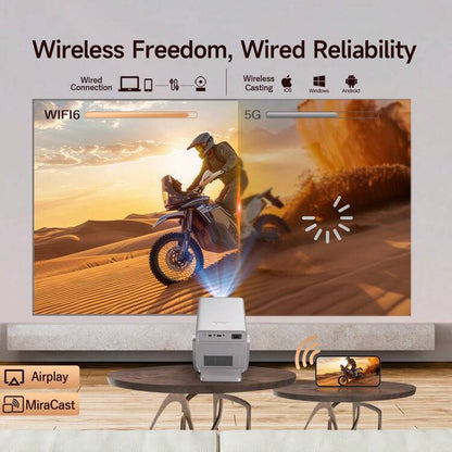 Smart Auto Focus Projector Native 1080P & Supports 8K