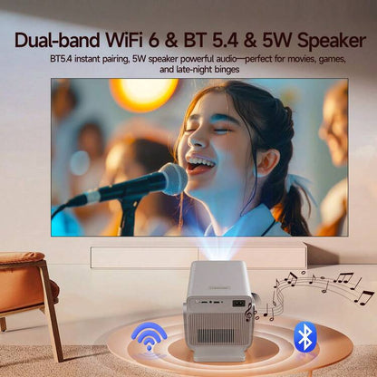 Smart Auto Focus Projector Native 1080P & Supports 8K