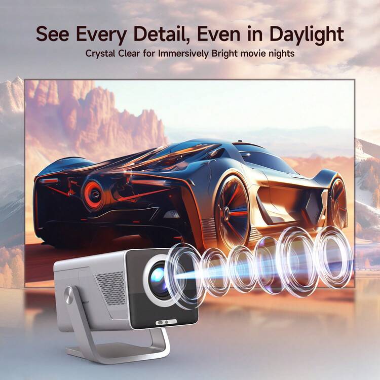Smart Auto Focus Projector Native 1080P & Supports 8K