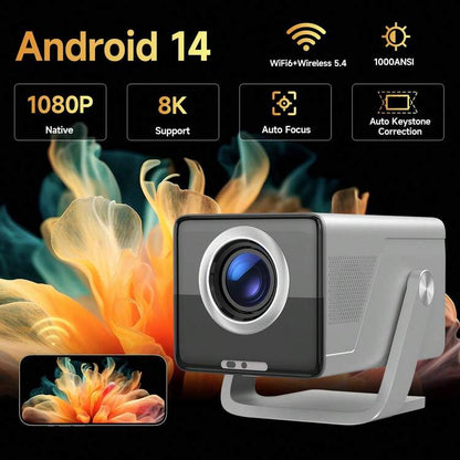 Smart Auto Focus Projector Native 1080P & Supports 8K